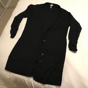 Splendid black button up cardigan, half sleeve